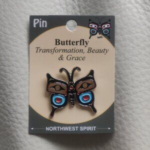 'Butterfly' Pin Indigenous Design by Corey Bulpitt, Haida